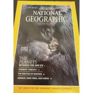 National Geographic January 1985 Vol 167 No 1 Kokos Kitten Planets Betw Fire Ice